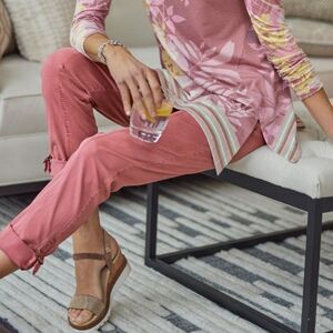 Soft Surroundings Medina pants size med Pink or faded red color